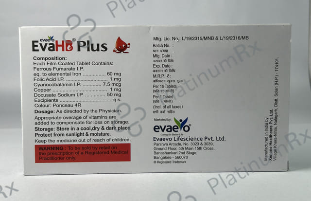Evahb Plus Tablet 15s