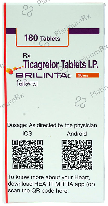 Brilinta 90mg Tablet 180s