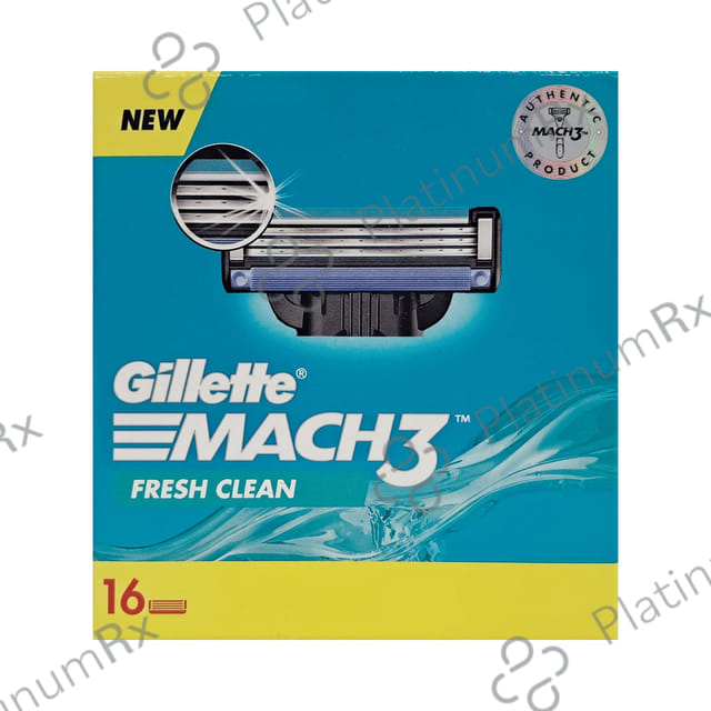 Gillette Mach 3 Shaving Razor Blades 16 units