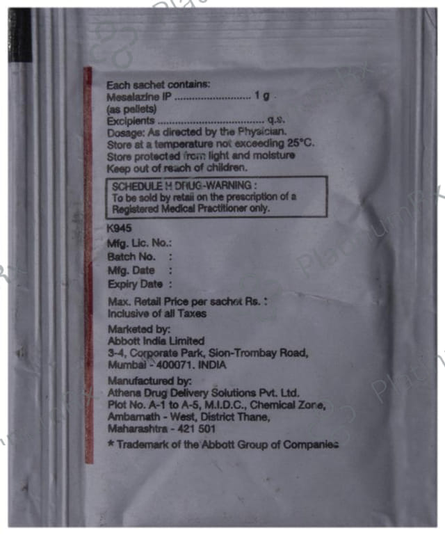 Rowasa 1000mg Sachets 1gm