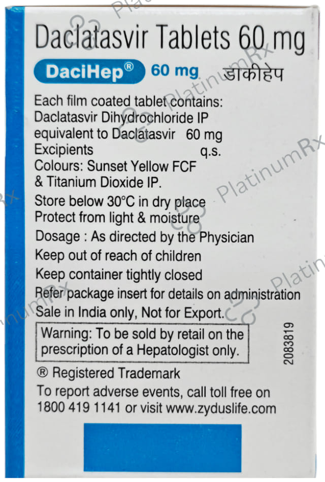 Dacihep 60mg Tablet 28s