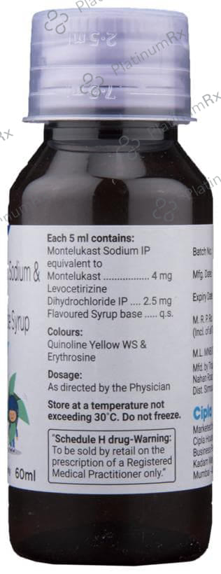 Montair LC Kid 2.5/4mg Syrup 60ml