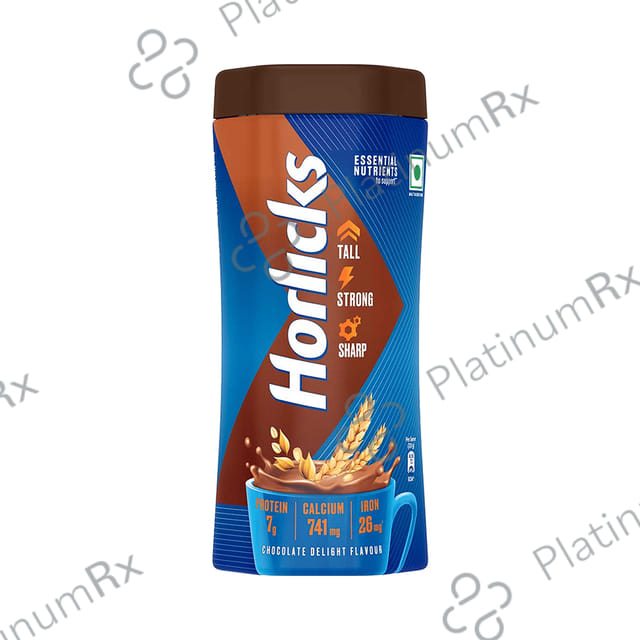 Horlicks Drink with Vitamin C, D & Zinc - For Bones & Metabolism - Flavour Chocolate Delight 500 gm