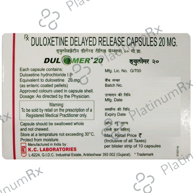 Dulomer 20mg Tablet
