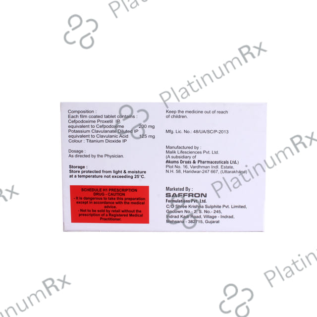 Kefdox CV 200/125mg Tablet 10s