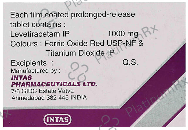 Levera XR 1000mg Tablet 10s