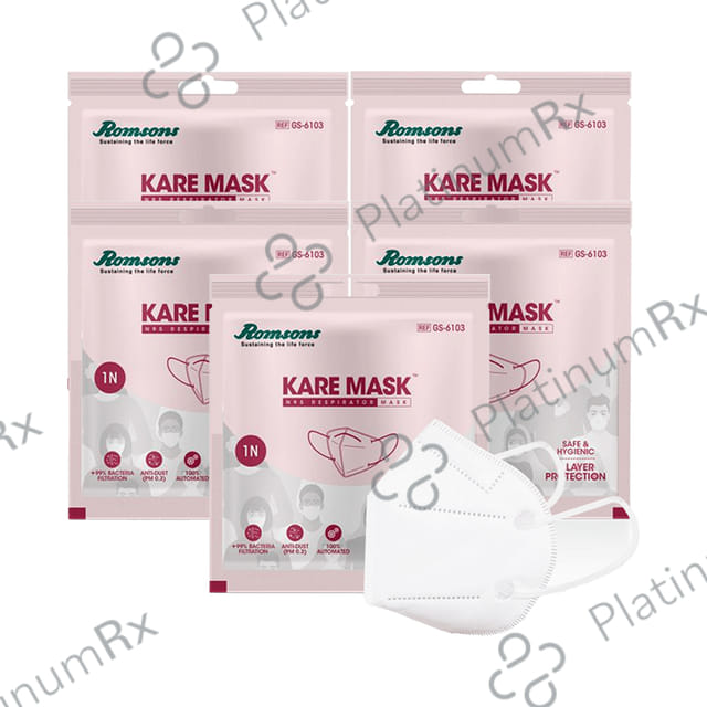 Romsons Kare Mask N95 Respirator Mask 5 units