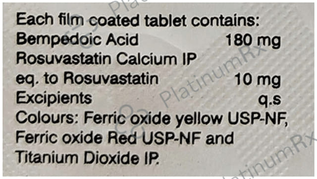 Zyrova B 180/10mg Tablet 10s