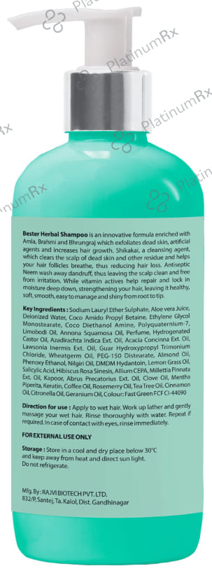 Bester Herbal Shampoo Complete Hair Soution (300ml Each) 1 Bottle