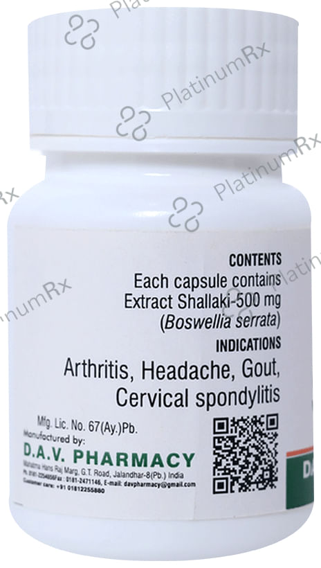 D.A.V. Shallaki Capsule 25 capsules