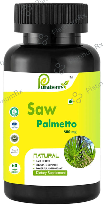 Puraberry Saw Palmetto 800mg Veggie Capsule