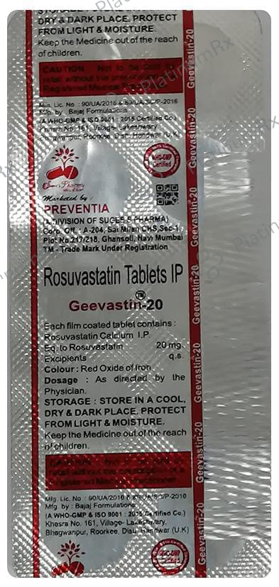 Geevastin 20mg Tablet 10s