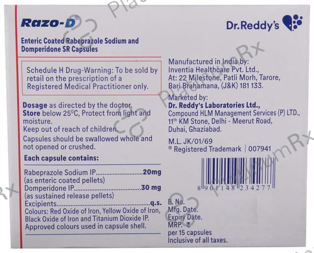 Razo D 30/20mg Capsule SR 15s