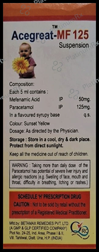 Acegreat MF 125/50mg Oral Suspension 60ML