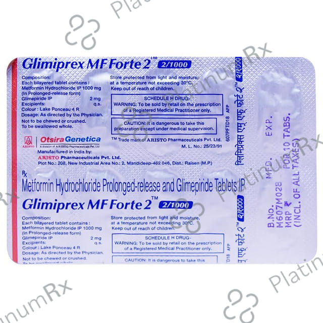 Glimipen MF 2mg/500mg Tablet