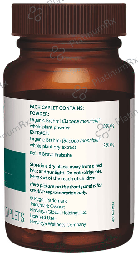 Himalaya Organic Brahmi - Mind Wellness- Improve Alertness - Caplet 30 caplets