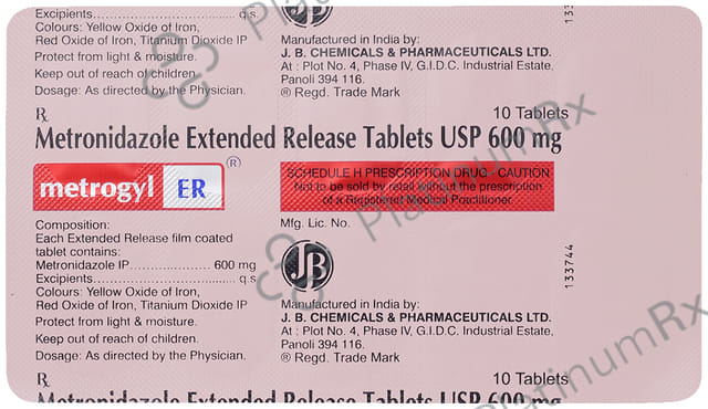 Metrogyl ER 600mg Tablet ER 10s