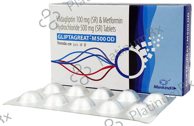 Gliptagreat M OD 500/100mg Tablet SR 10s