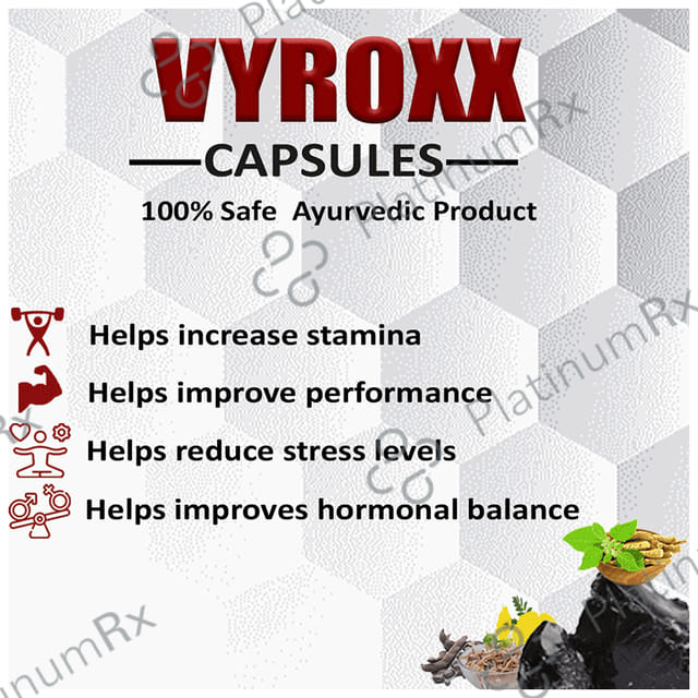 Vyroxx Shilajit Ayurvedic Capsule for Men