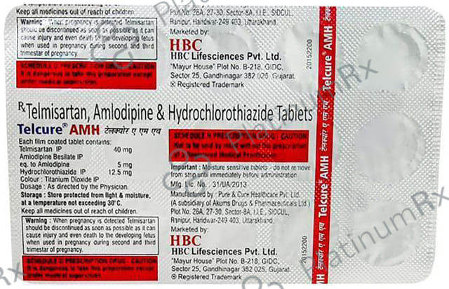 Telcure Amh 5/12.5/40mg Tablet 15s
