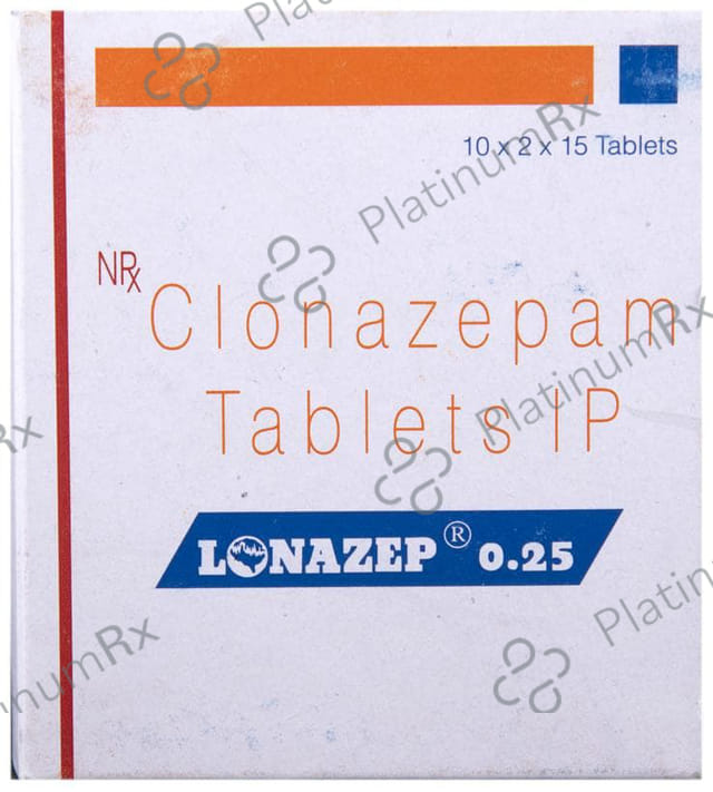 Lonazep 0.25mg Tablet 15s