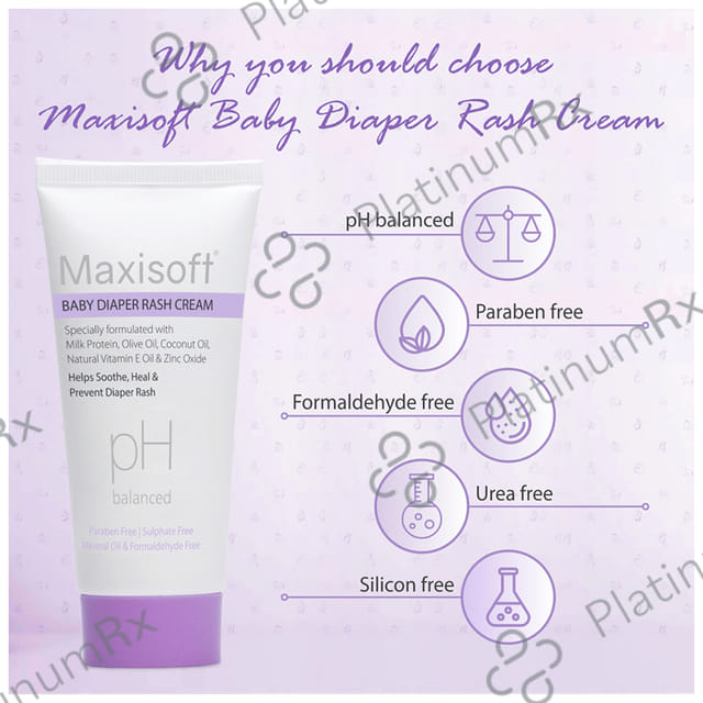 Maxisoft Baby Diaper rash Cream (50gm Each) 4 Tubes