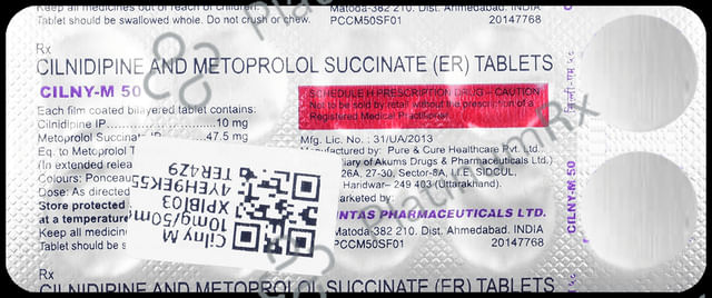 Cilny M 10/50mg Tablet 10s