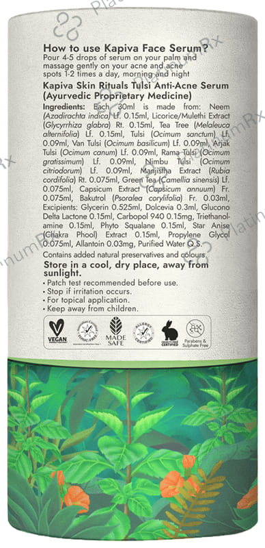 Kapiva Tulsi Anti Acne Serum