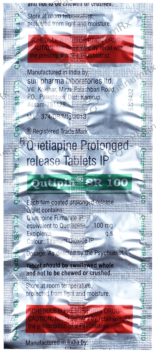 Qutipin SR 100mg Tablet 10s