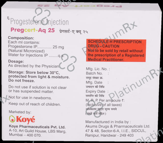 Pregcert AQ 25 Injection