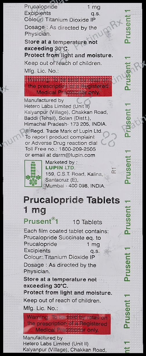 Prusent 1mg Tablet 10s