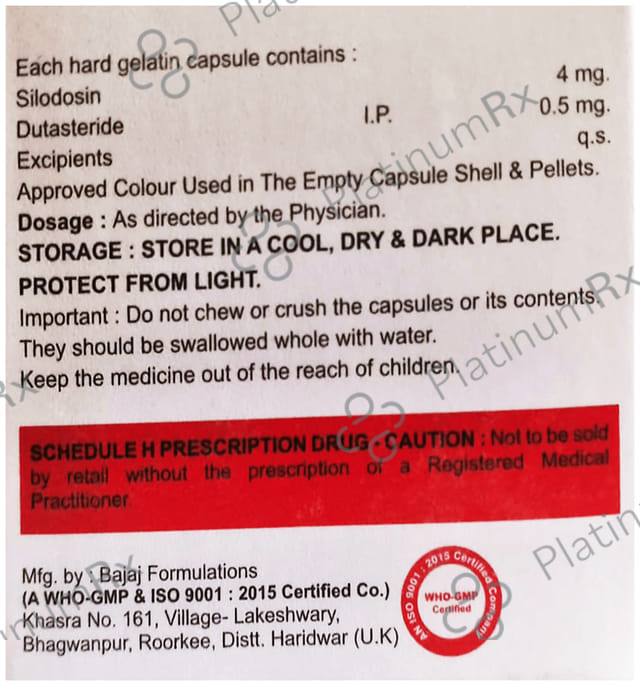 Silopill D 0.5/4mg Capsule 10s