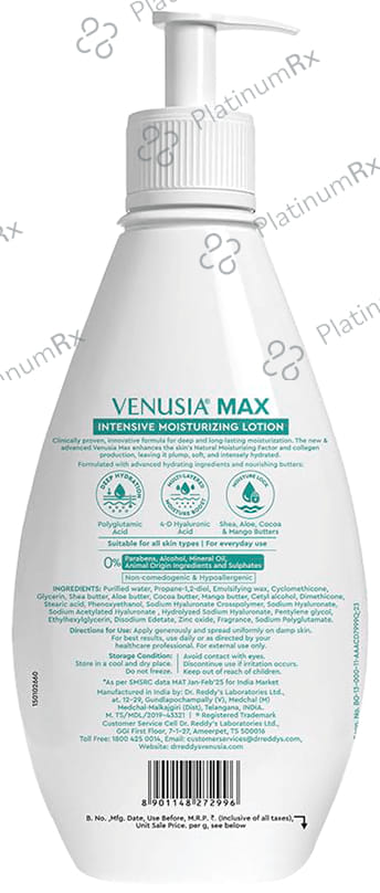 Venusia Max Intensive Moisturising Lotion 500gm