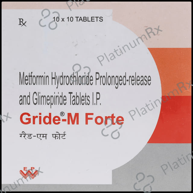 Gride M Forte 2/500mg Tablet PR 10s