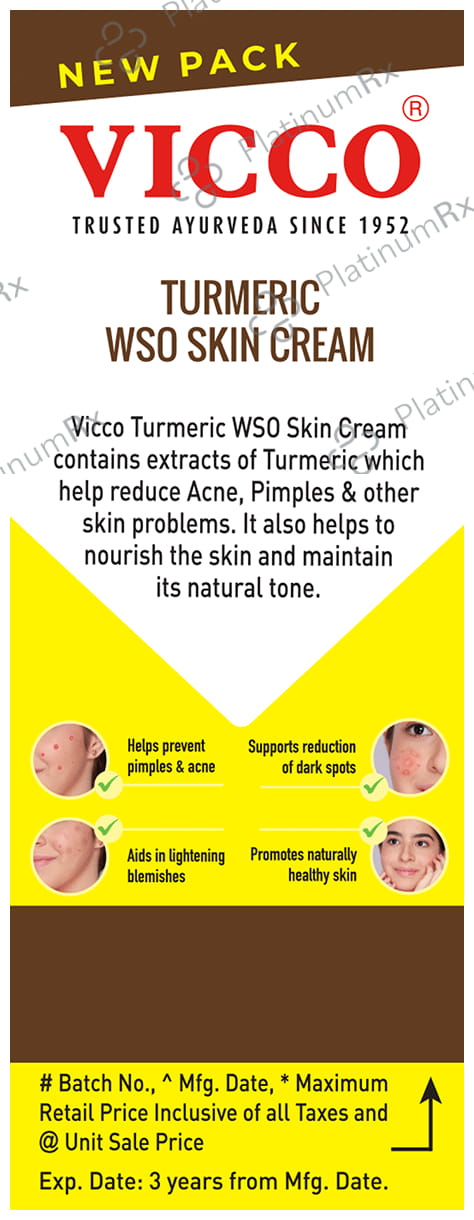 Vicco Turmeric Wso Skin Cream 60 gm
