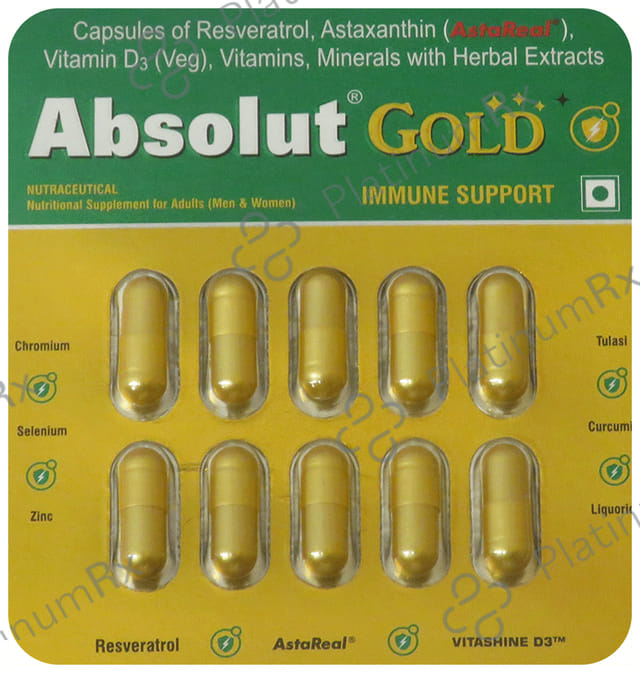 Absolut Gold Capsule 10s