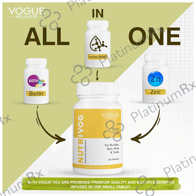 Vogue Wellness Nutrivog Biotin 10000mcg Tablet