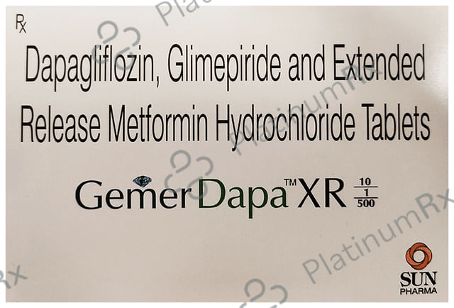Gemer Dapa XR 10/1/500mg Tablet 7s