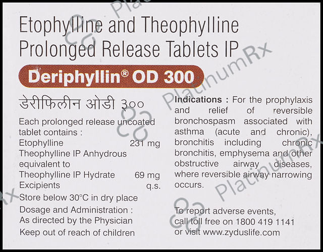 Deriphyllin OD PR 300mg Tablet 15s