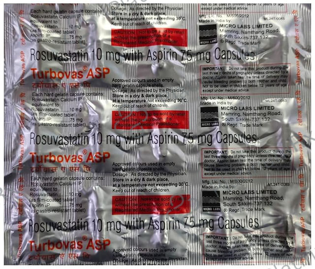 Turbovas ASP 75/10mg Capsule 15s