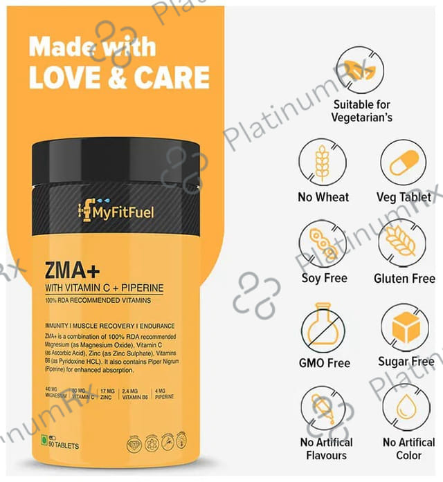 MyFitFuel ZMA+ with Vitamin C & Piperine Tablet 30 tablets