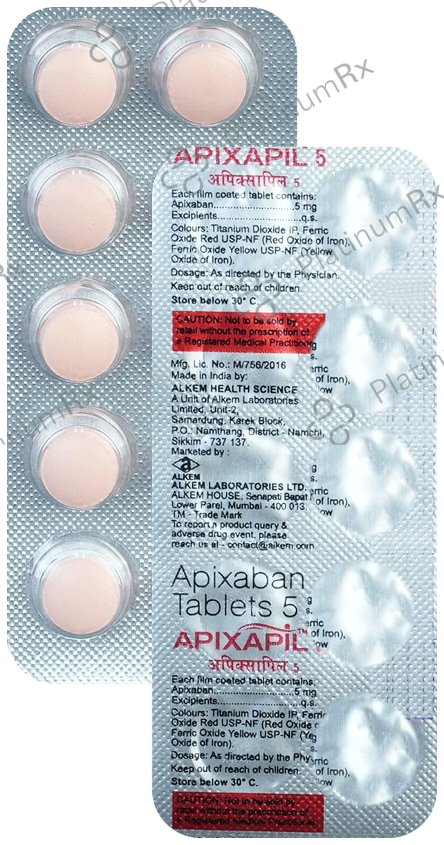 Apixapil 5mg Tablet 10s