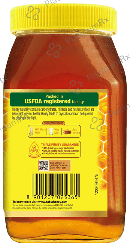 Dabur Honey 100% Pure Honey Brand With No Sugar Adulteration 250gm