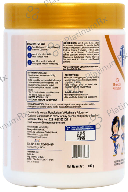 PediaGold with Protein Vanilla Flavour Powder 400gm