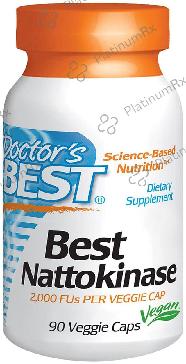 Doctor's Best Nattokinase 2000FUs Veggie Caps - For Cardiovascular & Circulatory Health Support 90 capsules
