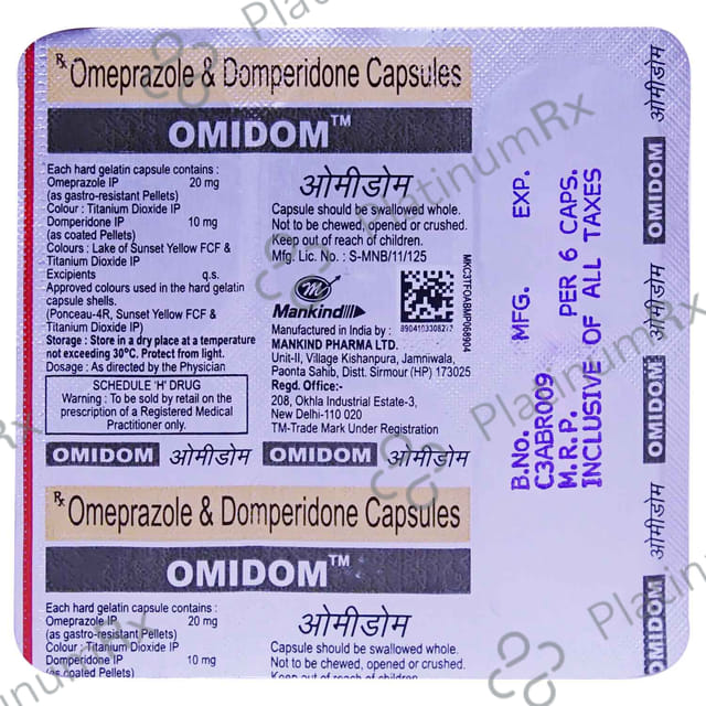 Omidom 10 mg/20 mg Capsule