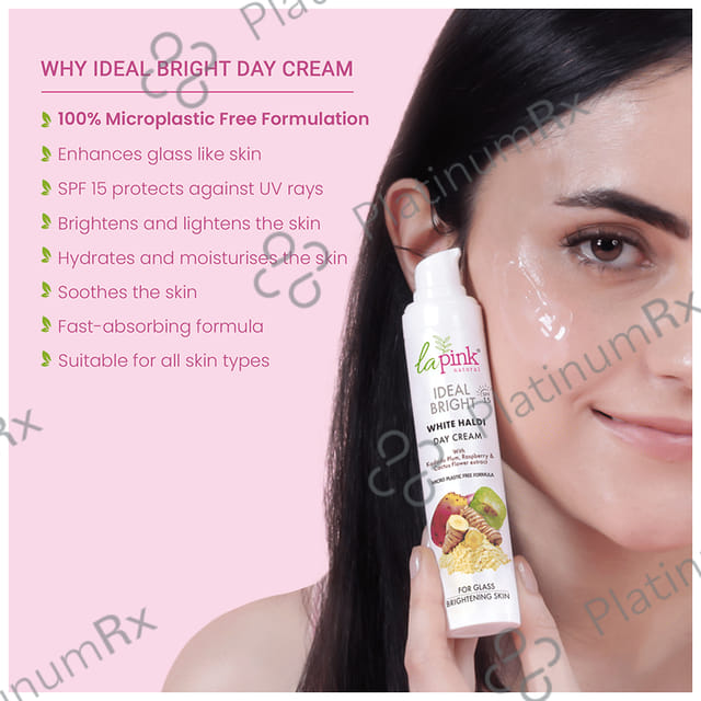 La Pink Ideal Bright White Haldi SPF 15 Day Brightening Skin Cream 50gm