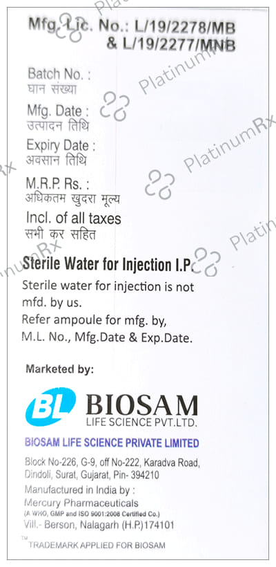 Samtaz 4.5GM 4000/500mg Injection 1s