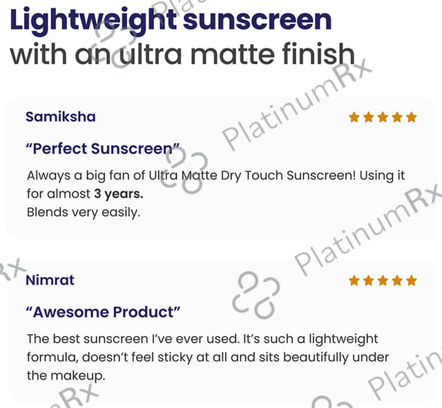 Re'equil Ultra Matte Dry Touch Sunscreen Gel SPF 50 PA++++ Gel 50gm