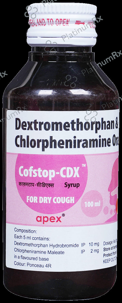 Cofstop CDX 2/10mg Syrup 100ml